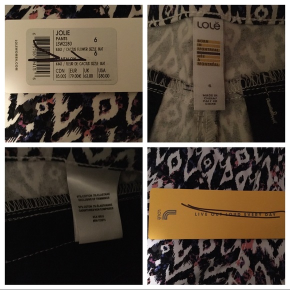 Lole Jolie Stretch Capri Pants Size 6 NWT - Picture 8 of 8